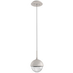 Cabochon Pendant - Beige Silver / Clear