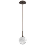 Cabochon Pendant - Flat Bronze / Clear