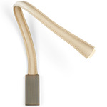 Flexiled Wall Reading Light - Satin Bronze / Ivory Leather