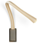 Flexiled Wall Reading Light - Satin Bronze / Ivory Leather