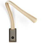 Flexiled Wall Reading Light - Satin Bronze / Ivory Leather