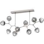 Luna Modern Branch Chandelier - Beige Silver / Smoke Geo