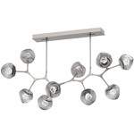 Luna Modern Branch Chandelier - Beige Silver / Smoke Zircon