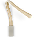 Flexiled Wall Reading Light - Satin Nickel / Ivory Leather