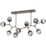 Luna Modern Branch Chandelier - Flat Bronze / Smoke Zircon