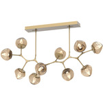 Luna Modern Branch Chandelier - Gilded Brass / Bronze Geo