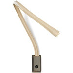 Flexiled Wall Reading Light - Satin Bronze / Ivory Leather