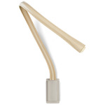 Flexiled Wall Reading Light - Satin Nickel / Ivory Leather