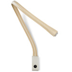 Flexiled Wall Reading Light - Satin Nickel / Ivory Leather