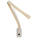 Flexiled Wall Reading Light - Satin Nickel / Ivory Leather