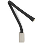 Flexiled Wall Reading Light - Satin Nickel / Black Leather