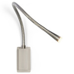 Flexiled Wall Reading Light - Satin Nickel / Braided Steel Mesh