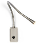 Flexiled Wall Reading Light - Satin Nickel / Braided Steel Mesh