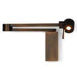 Manhattan Reading Swing Arm Wall Light - Satin Bronze / Bronze