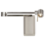 Manhattan Reading Swing Arm Wall Light - Satin Nickel / Satin Nickel