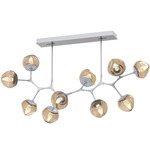 Luna Modern Branch Chandelier - Classic Silver / Bronze Geo