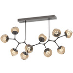 Luna Modern Branch Chandelier - Graphite / Bronze Zircon