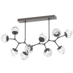 Luna Modern Branch Chandelier - Graphite / Clear Zircon
