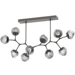 Luna Modern Branch Chandelier - Graphite / Smoke Zircon