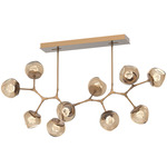 Luna Modern Branch Chandelier - Novel Brass / Bronze Zircon