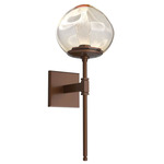 Luna Belvedere Wall Sconce - Burnished Bronze / Amber Geo