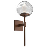 Luna Belvedere Wall Sconce - Burnished Bronze / Clear Geo
