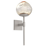 Luna Belvedere Wall Sconce - Beige Silver / Amber Zircon