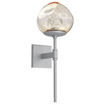Luna Belvedere Wall Sconce - Classic Silver / Amber Floret