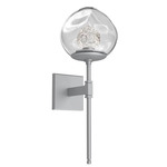 Luna Belvedere Wall Sconce - Classic Silver / Clear Floret