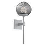 Luna Belvedere Wall Sconce - Classic Silver / Smoke Floret