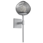 Luna Belvedere Wall Sconce - Classic Silver / Smoke Zircon