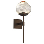 Luna Belvedere Wall Sconce - Flat Bronze / Amber Floret