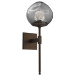 Luna Belvedere Wall Sconce - Flat Bronze / Smoke Floret