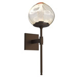 Luna Belvedere Wall Sconce - Flat Bronze / Amber Geo