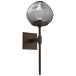 Luna Belvedere Wall Sconce - Flat Bronze / Smoke Geo