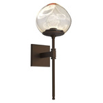 Luna Belvedere Wall Sconce - Flat Bronze / Amber Zircon