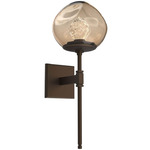 Luna Belvedere Wall Sconce - Flat Bronze / Bronze Zircon