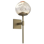 Luna Belvedere Wall Sconce - Gilded Brass / Amber Floret