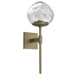 Luna Belvedere Wall Sconce - Gilded Brass / Clear Floret