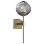 Luna Belvedere Wall Sconce - Gilded Brass / Smoke Floret