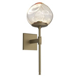 Luna Belvedere Wall Sconce - Gilded Brass / Amber Zircon