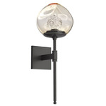 Luna Belvedere Wall Sconce - Graphite / Amber Floret