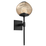 Luna Belvedere Wall Sconce - Matte Black / Bronze Floret