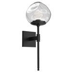 Luna Belvedere Wall Sconce - Matte Black / Clear Zircon