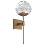 Luna Belvedere Wall Sconce - Novel Brass / Clear Floret