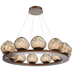 Luna Ring Chandelier - Burnished Bronze / Bronze Zircon