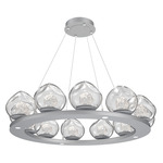 Luna Ring Chandelier - Classic Silver / Clear Floret