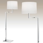 Thick Thin Floor Lamp - Polished Chrome / White