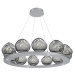 Luna Ring Chandelier - Classic Silver / Smoke Zircon