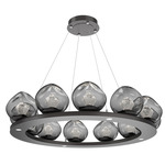 Luna Ring Chandelier - Graphite / Smoke Zircon